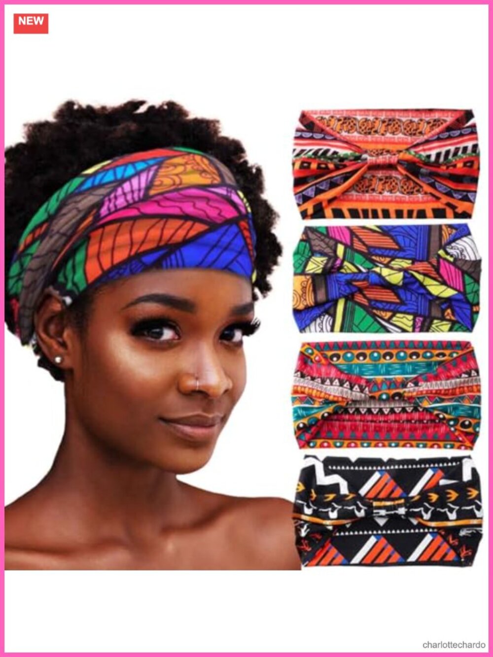 Boho Knotted Headbands Stretch Wide Head Wraps Elastic Turban Hair Scarfs for